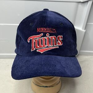 Vintage Minnesota Twins Enterprises MLB Corduroy Blue Snapback Hat Cap Baseball